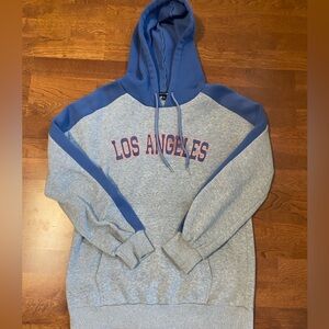 Fashion Nova Blue and Gray Los Angeles Hoodie